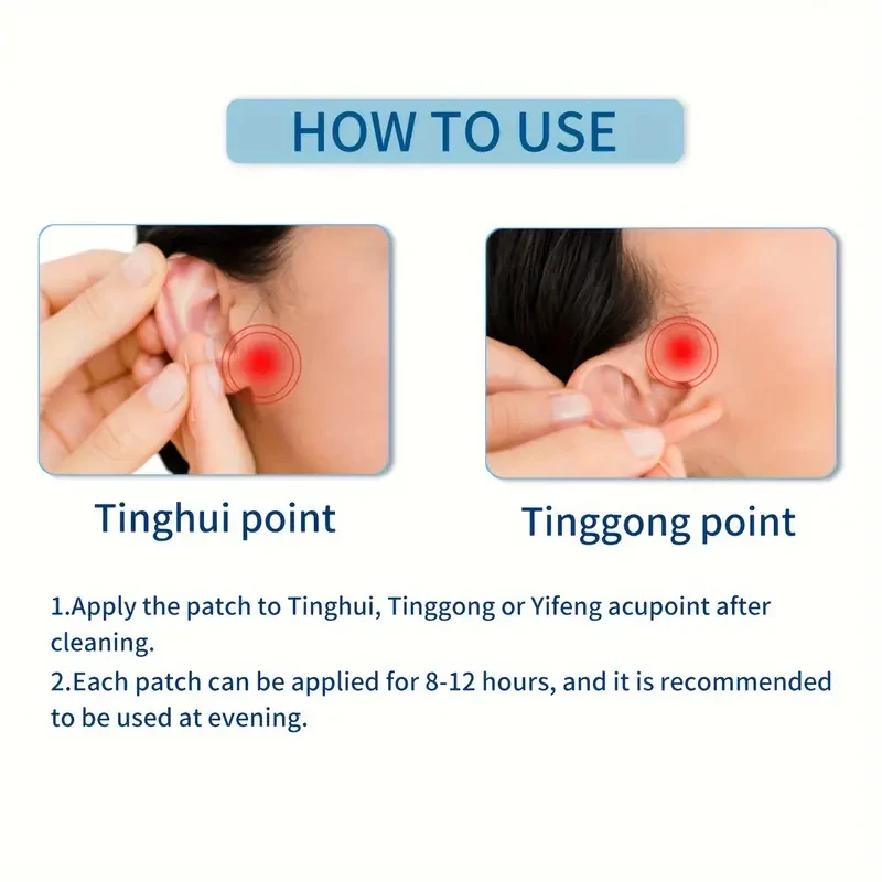 Tinnitus Relief Patches  Homeopathic Natural Herb Ear Ringing Treatment, 10 Patches/Box