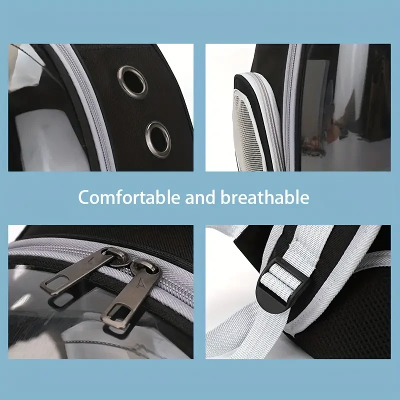 Breathable Transparent Space Capsule Cat Backpack - Durable Acrylic Pet Carrier