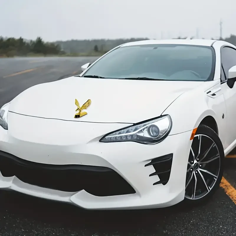 1pc 3D Metal Car Decal - Flying Eagle Hood Ornament Sticker