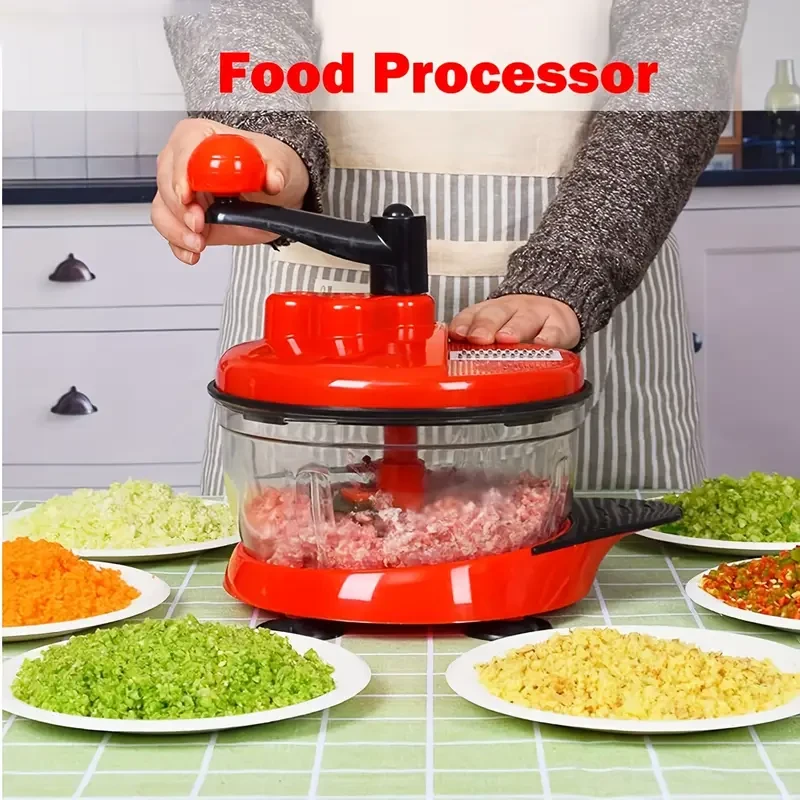 Multi-Function Food Processor - Effortless Garlic Crusher & Chopper