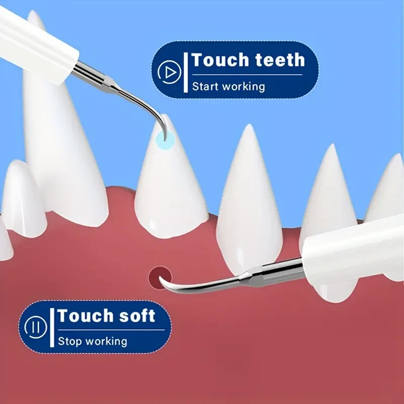 1pc Pet Electric Tooth Cleaner, 4 Modes to Remove Tooth Stains and Stones, 2 Cleaning Heads, USB Rechargeable Tooth Cleaner, Dental Care Tool, Dog Teeth Cleaning, Oral Cleaner with Light