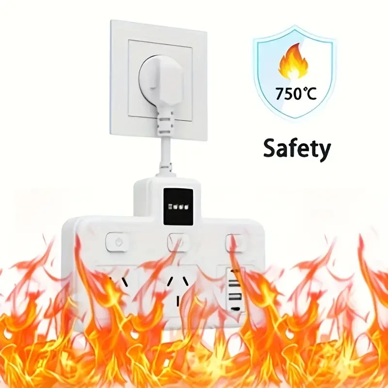 6-in-1 Multiple Socket With Switch,