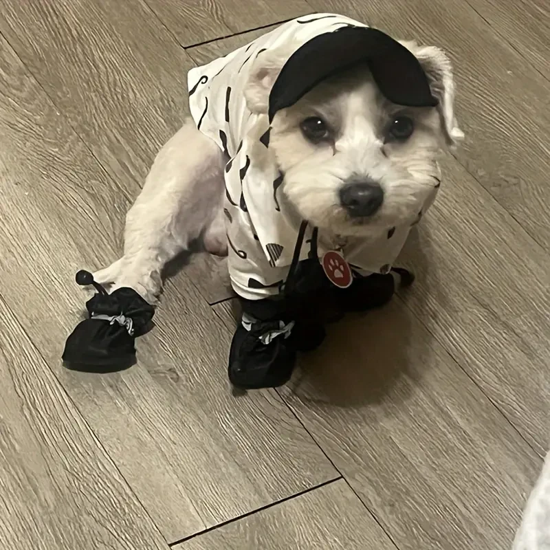 4pcs Waterproof Small Dog Booties