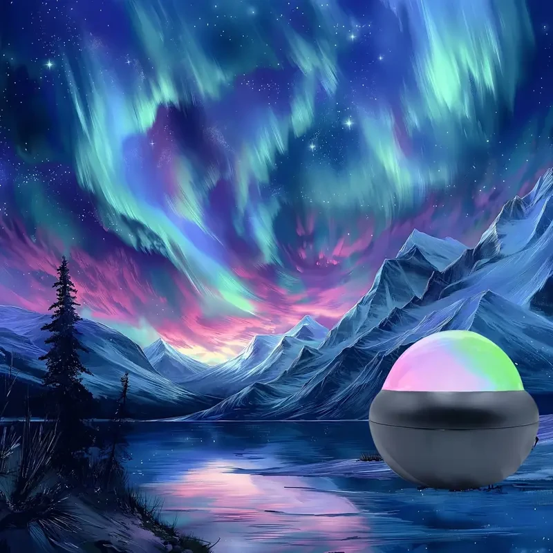 Dreamy Starry Sky Projector - 360 Panoramic View, Multi-Color LED Light with Remote