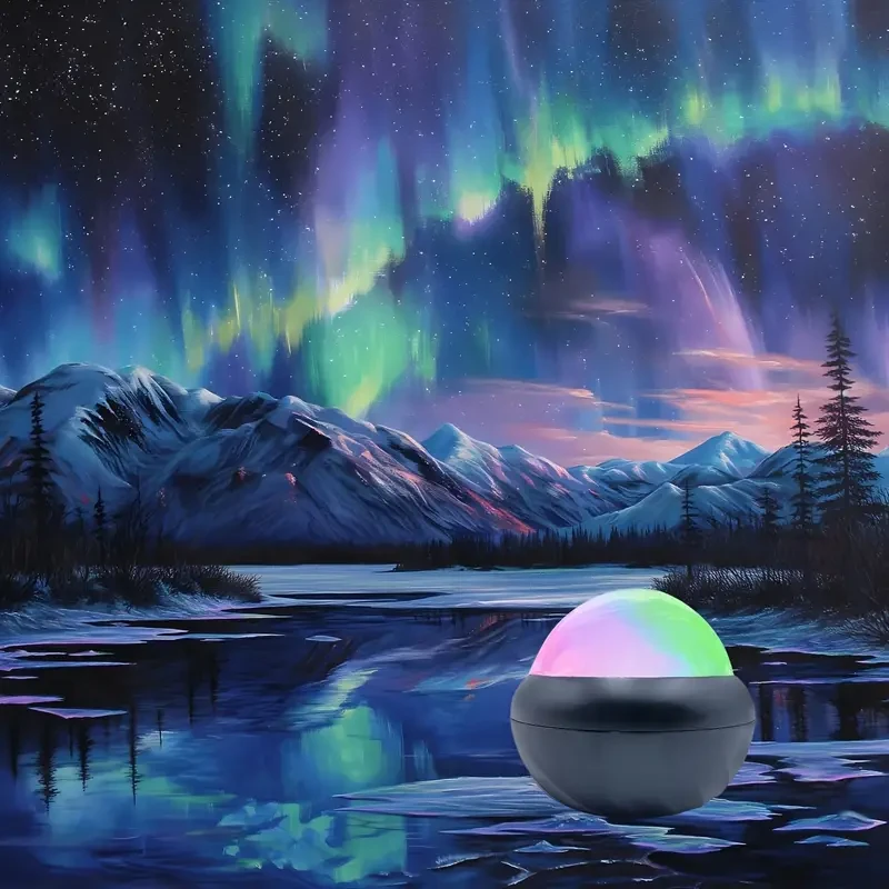 Dreamy Starry Sky Projector - 360 Panoramic View, Multi-Color LED Light with Remote