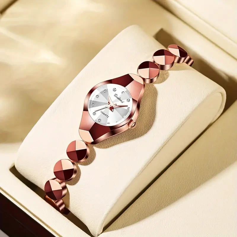 BINBOND Women's Elegant Rose Golden Wristwatch