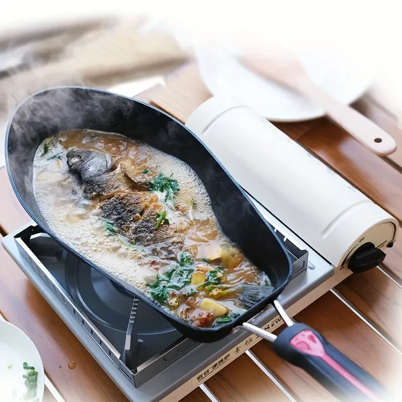 3pcs Fish Frying Pan Set - Quick Heat Distribution, Non-Stick