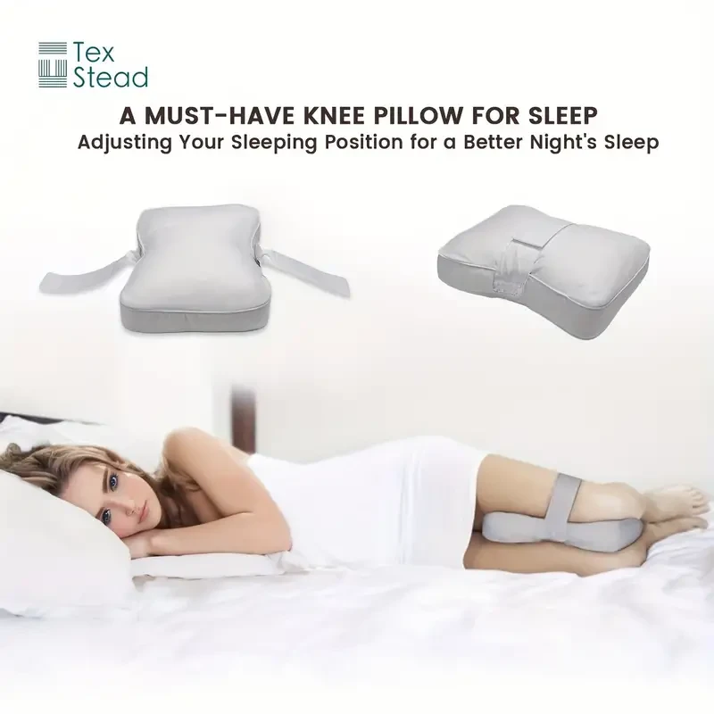 TEXSTEAD Ergonomic Knee Pillow for Side Sleepers