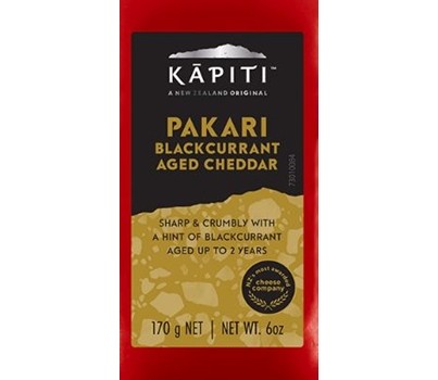 CHEESE CHEDDAR AGED BLACKCURRANT RED 170GM(KAPITI 3111569)