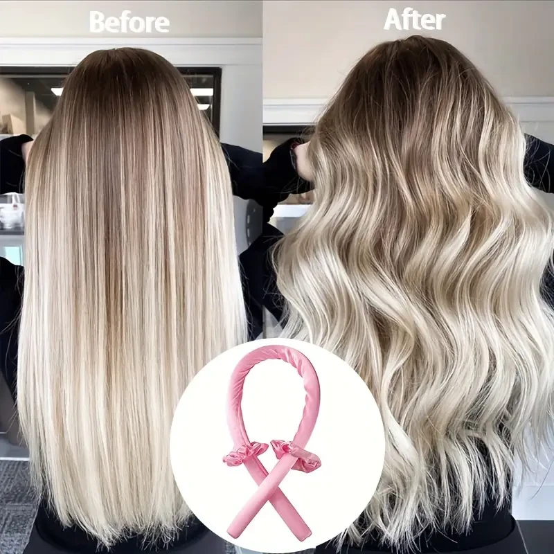 Heatless Curling Rod Headband With Hair Tie