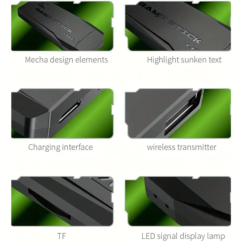 Wireless Retro Game Console, Plug and Play Video Game Stick Game Controller, 9 Simulators, with Dual 2.4G Wireless Controllers, Suitable for TV and Computer