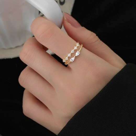 Small Design Bow High Sense Single Ring
