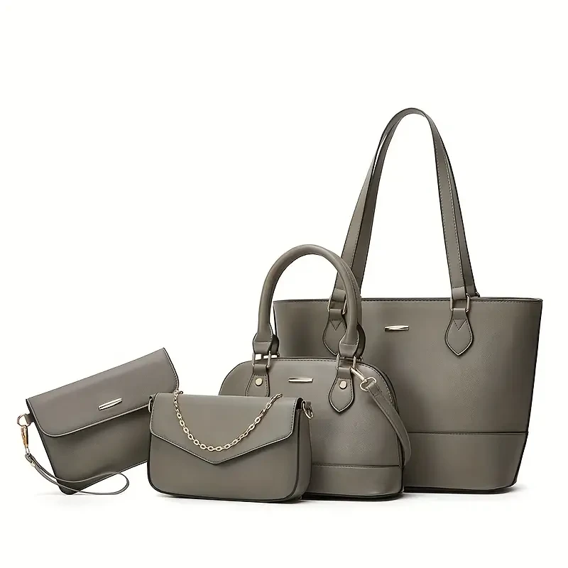 4pcs Vegan Leather Purse Set