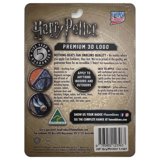 Fan Emblems Harry Potter Griffindor Crest Logo Decal