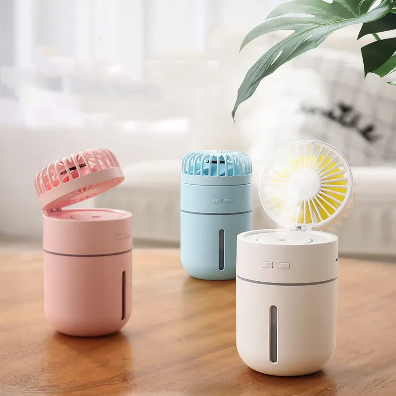 Multifunctional USB Charging Cooling & Humidifying Desktop Fan