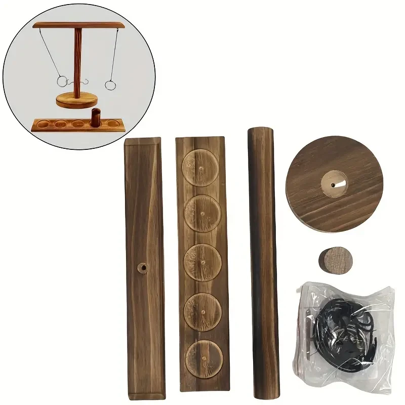 Creative Wooden Hook and Ring Game