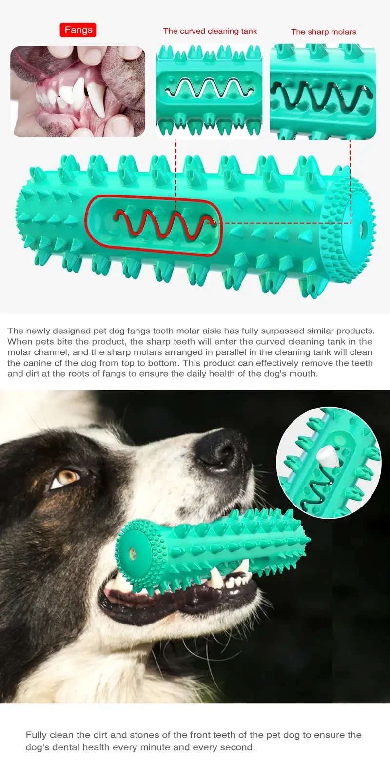 Dog Toothbrush - Gentle Molar Stick