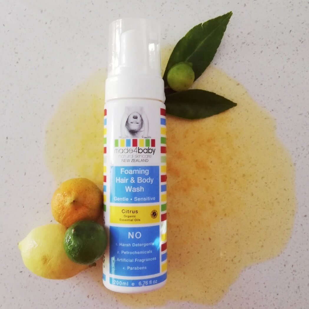 Made4Baby | Foaming Hair & Body Wash | Organic Citrus | NZ Made