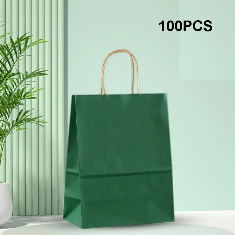 100 Pieces Of High-end Kraft Paper Bags