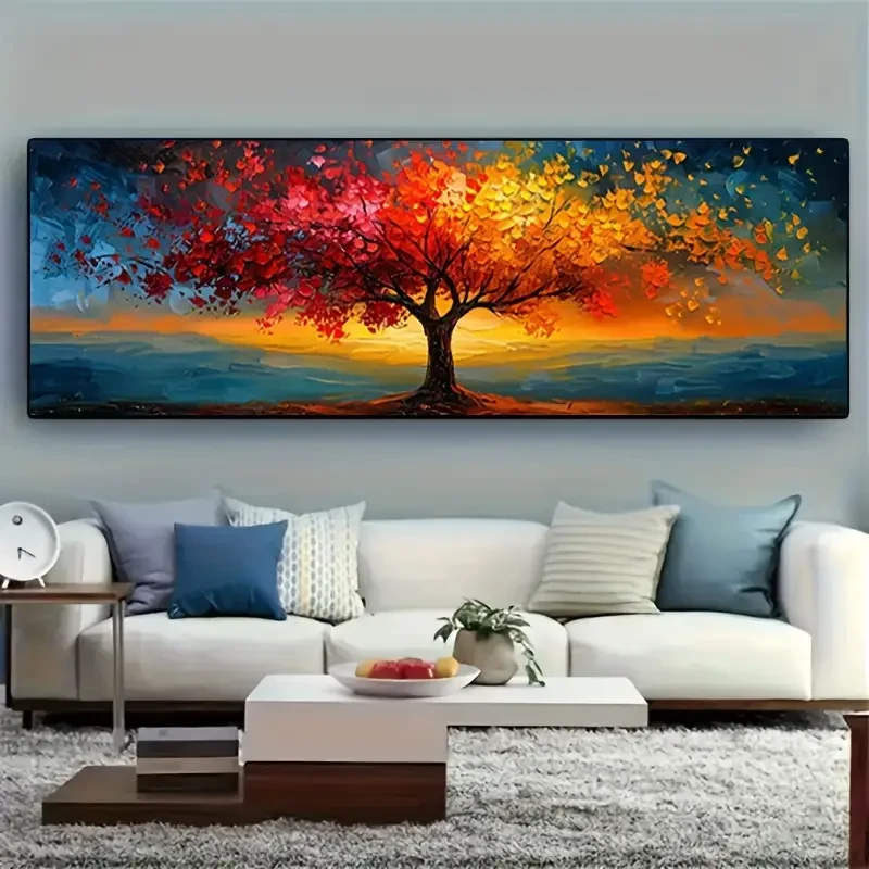Extra-Large Tree Of Life Canvas Print - Abstract Wall Art for Modern Home Decor