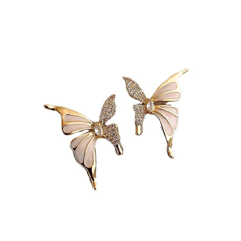 Rhinestone Butterfly Stud Earrings