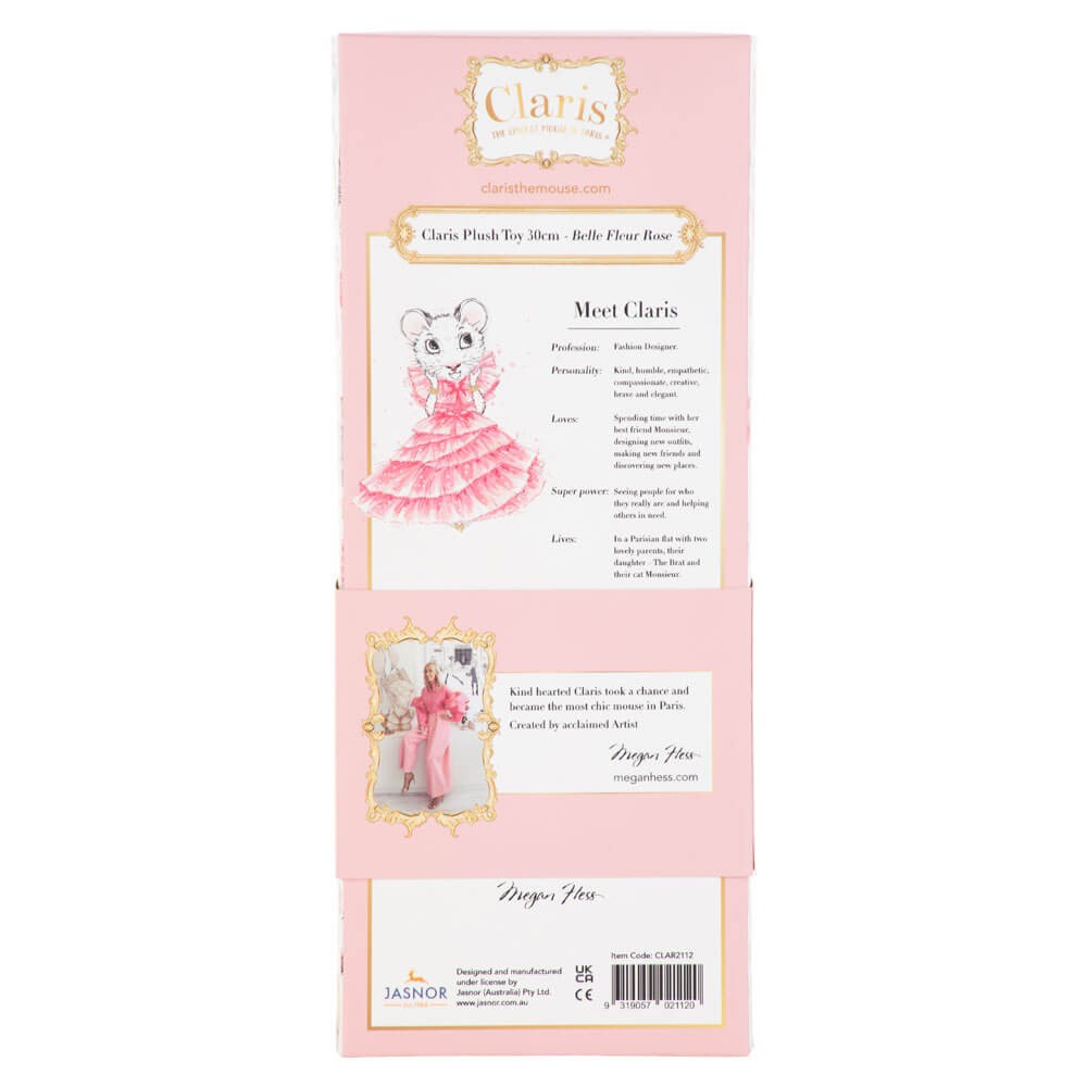 Claris Plush Toy Belle Fleur Rose - Large