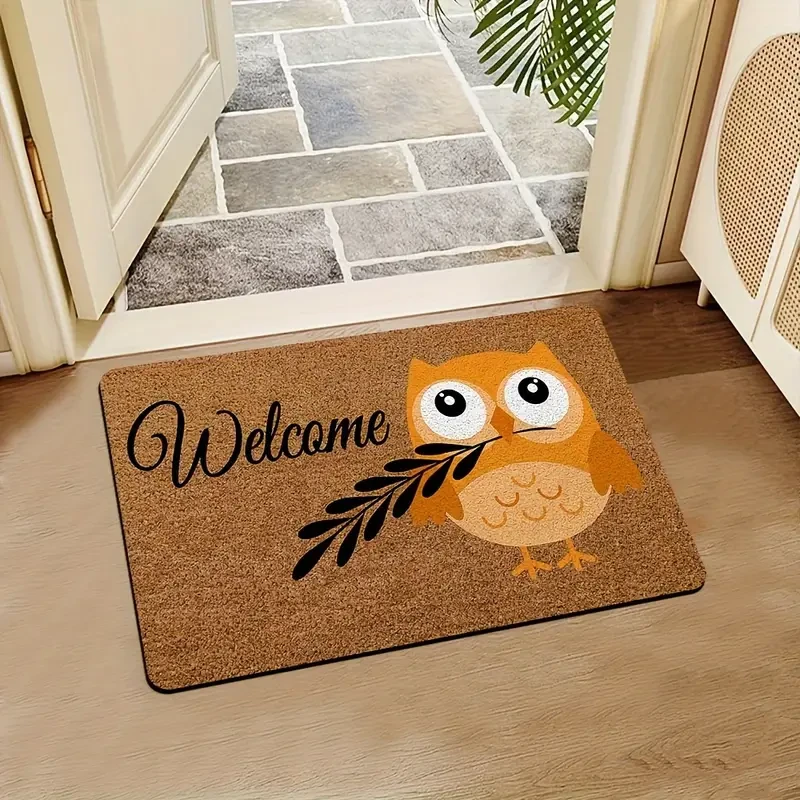 Owl-Themed Welcome Mat for Home