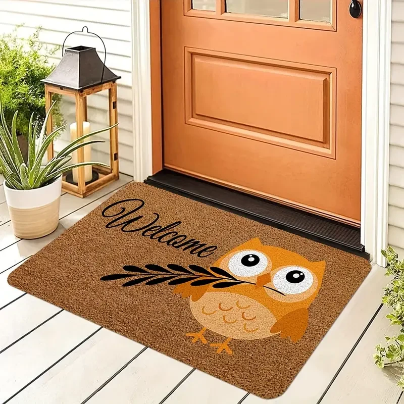 Owl-Themed Welcome Mat for Home