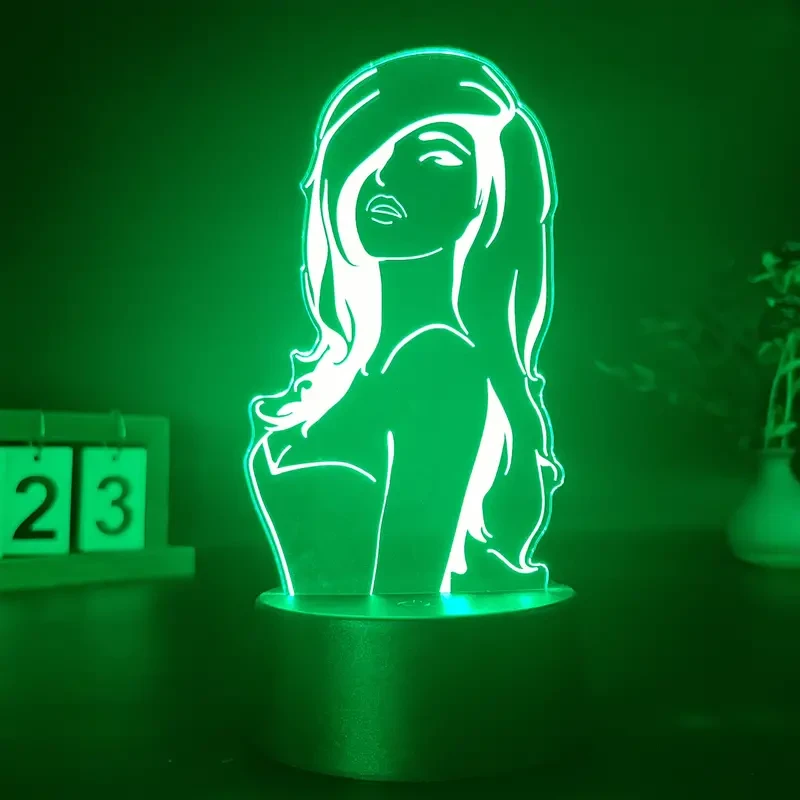 Color-Changing 3D Illusion Night Light - Touch Control
