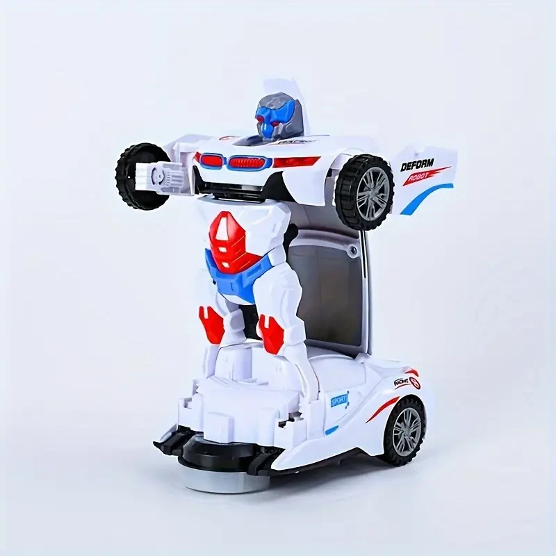 Transforming Police Car Robot Toy - Lights & Sounds