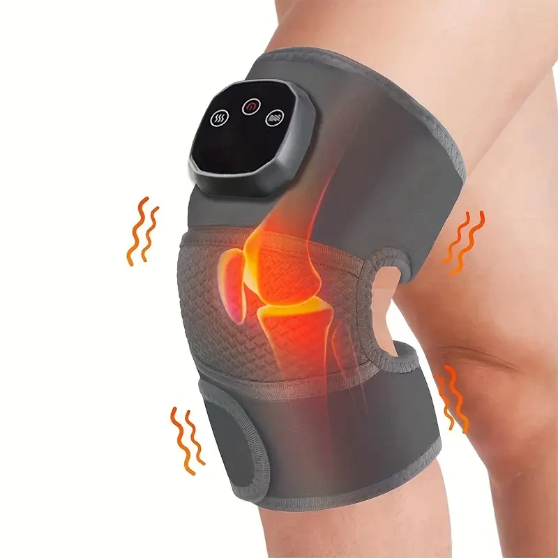 USB Rechargeable Knee Massager with Adjustable Heat & Vibration - Ideal for Joints, Shoulders, Legs | Odorless Beauty Spa Equipment