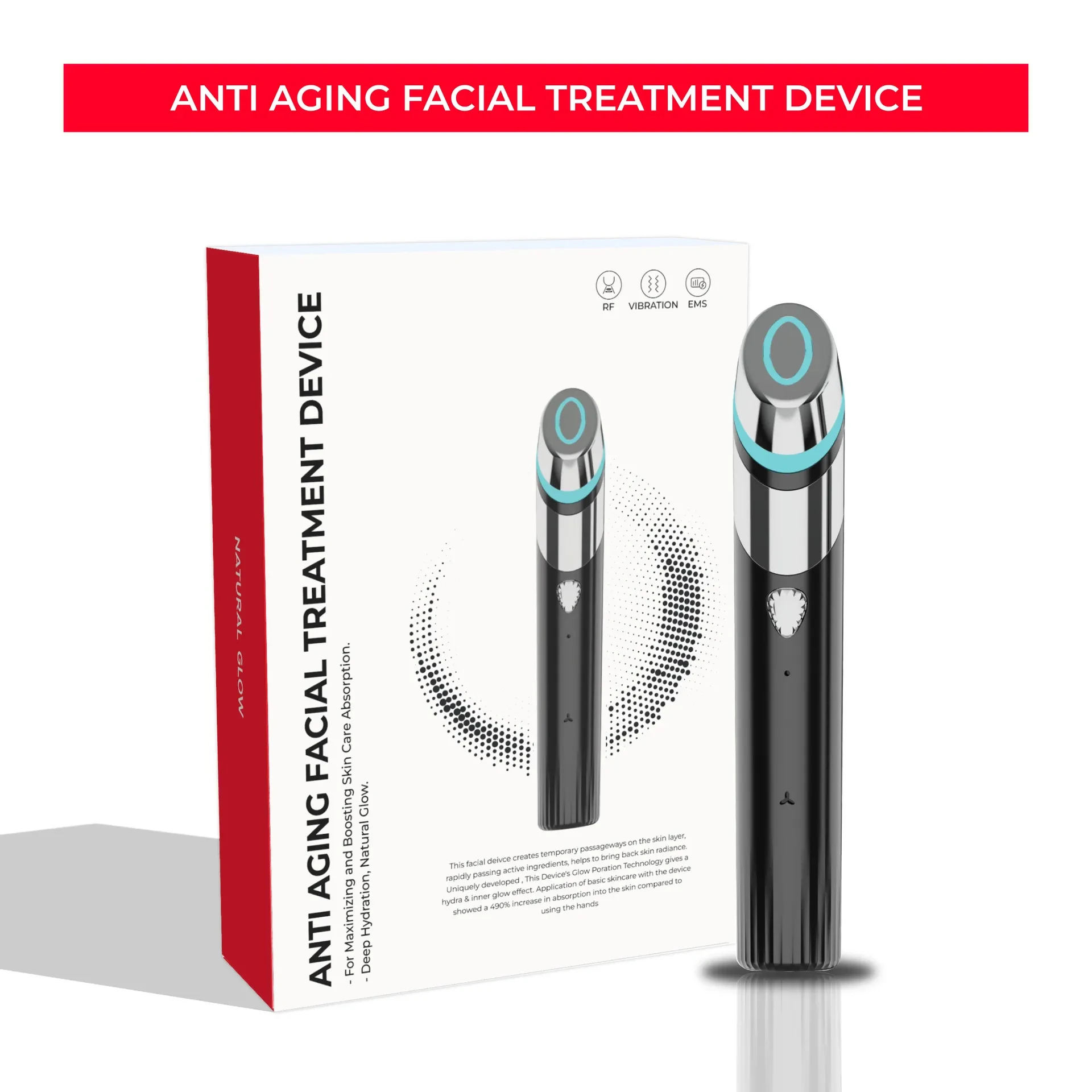 EMS Skin Rejuvenation Device with Microcurrent for Pore Tightening and Skin Firming