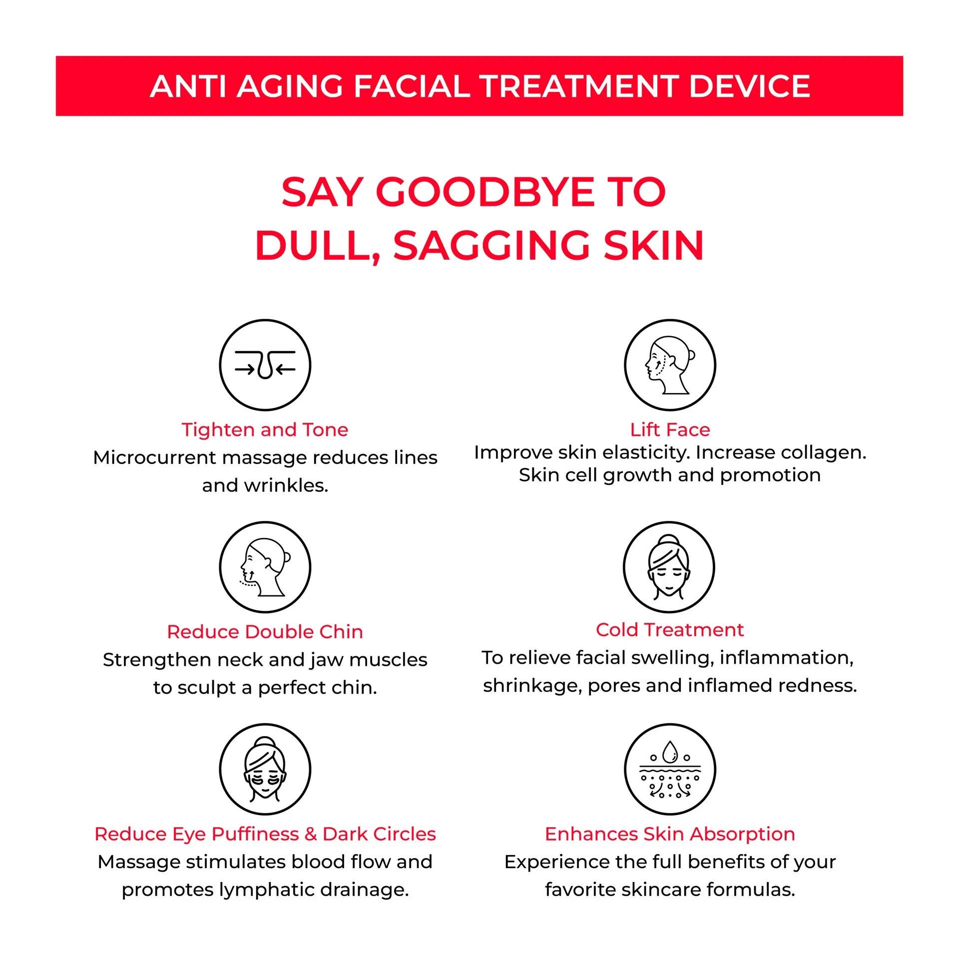 EMS Skin Rejuvenation Device with Microcurrent for Pore Tightening and Skin Firming
