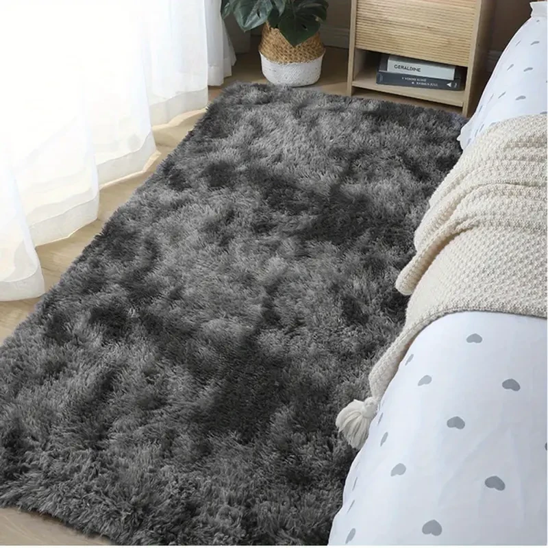 1pc Soft Plush Tie-Dyed Shaggy Rug