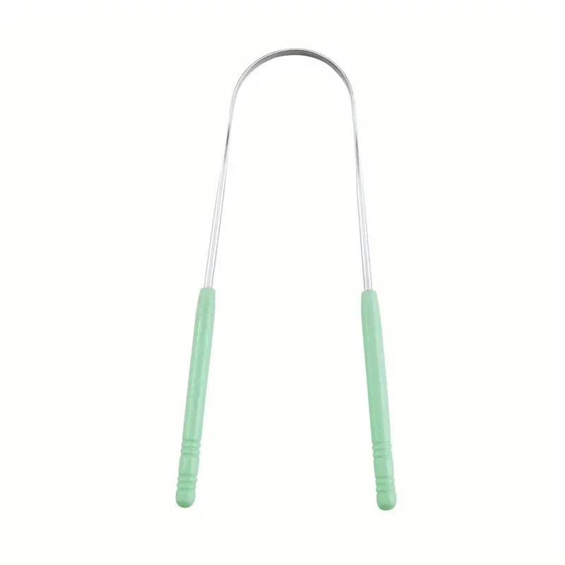 Reusable Stainless Steel Tongue Scraper - Comfort Grip Oral Care Tool