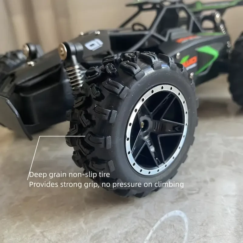 2.4G 1:18 High-speed Off-road Remote Control Car, Drifting 15KM/H To Adapt To Various Road Sections, Anti-collision Settings Rubber Big Tires Racing Car Toy