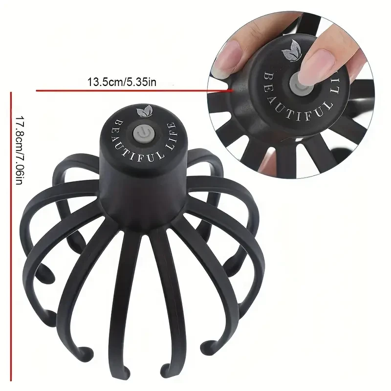 Electric Head Massager & Octopus Scratcher - Stress & Tension Relief