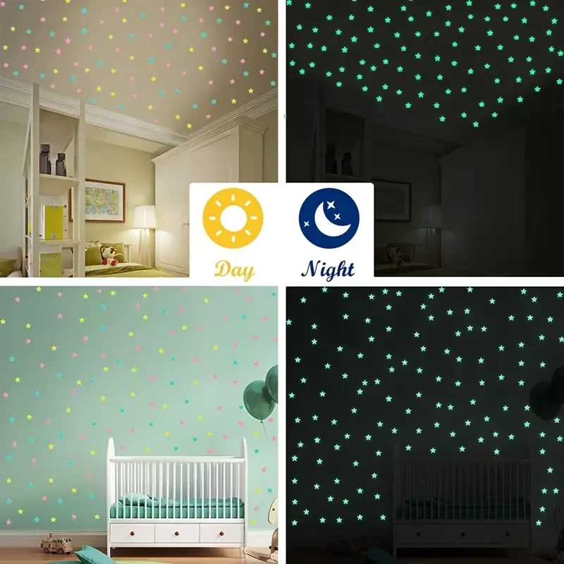 100pcs, Luminous Star Stickers