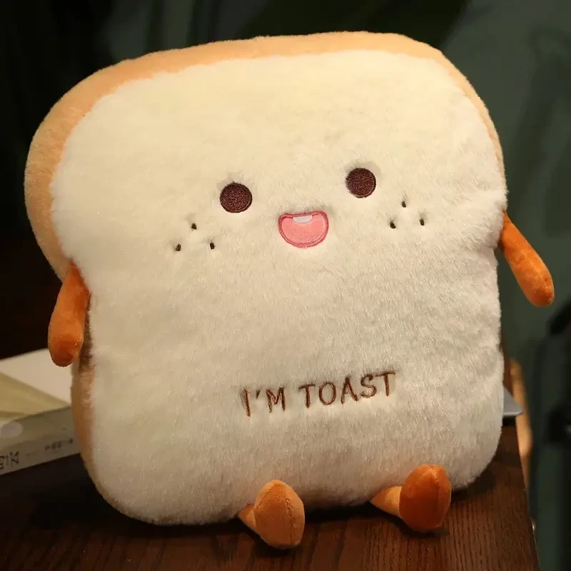 16"/40cm Plush Bread Pillow Cute Simulation Food Toast Soft Doll Warm Hand Pillow Cushion