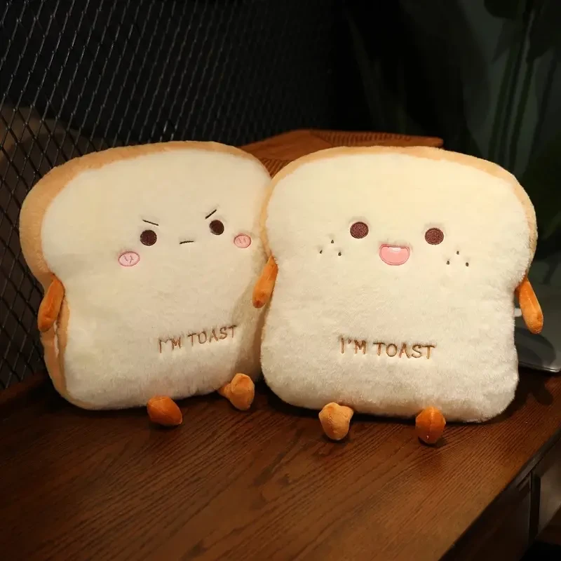 16"/40cm Plush Bread Pillow Cute Simulation Food Toast Soft Doll Warm Hand Pillow Cushion