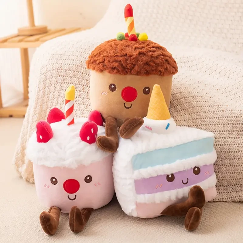 Adorable Birthday Cake Plush Toy