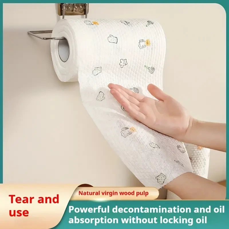 1 Roll (400 Sheets) Super Absorbent Lazy Rag