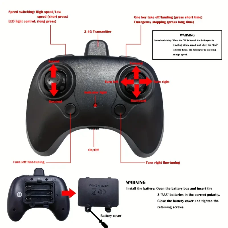 Professional Remote Control Helicopter - 6 Channels with USB Charging