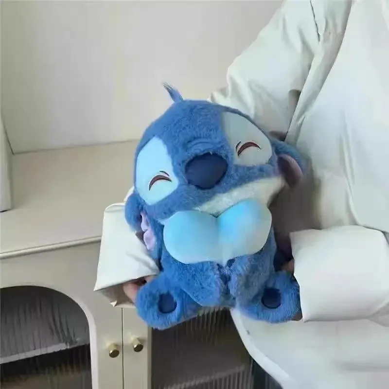 Authentic Stitch Plush Toy with Heart - 14+ Soft PP Stuffed Animal for Birthday
