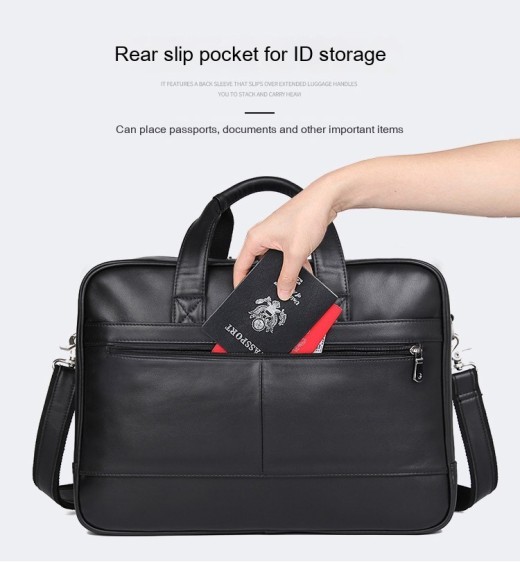 Leather Handbag Briefcase Napa Leather Comfortable Texture Men's Real-Leather Bag