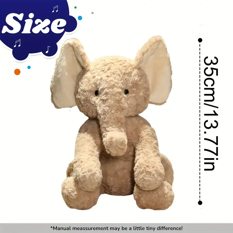 Adorable 34.98cm Elephant Plush Toy - Soft, Cuddly Stuffed Animal for Youngsters