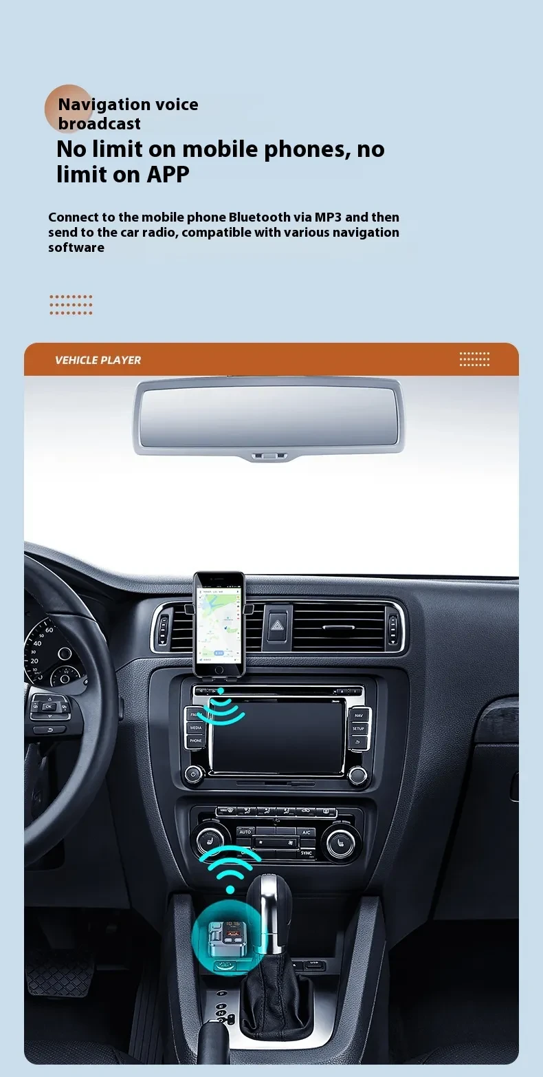 MP3 Player Bluetooth-compatible Receiver Fast Charging Car Charger