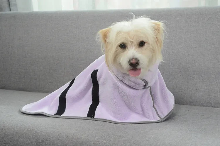 Quick-drying Pet Absorbent Towel Dog Bathrobe