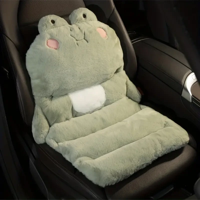 Car Seat Cushion Winter Plush Cartoon Single Seat Cushion Warm