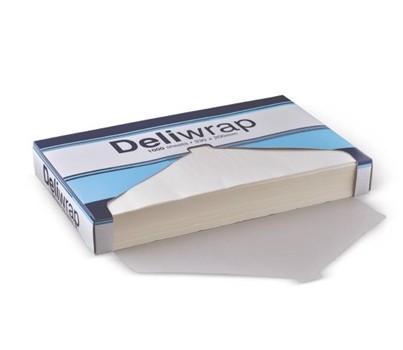 DELI WRAP 330x200MM WHITE SMALL 1000s/PKT (DETPAK F443S0001)